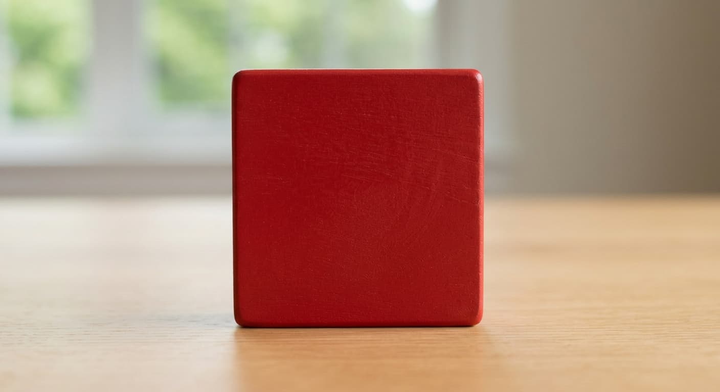 Red Wooden Square